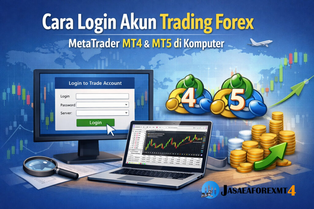 Cara Login Akun Trading Forex di MetaTrader 4 & 5 (MT4 & MT5) di Komputer dengan Mudah